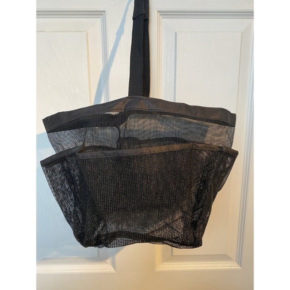 Heavy Duty Mesh Shower Caddy Hanging Organizer Dorm,Gym, 7 Pockets,Handle, Black - Picture 1 of 5